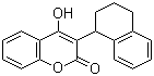CAS # 5836-29-3, Coumatetralyl, 4-Hydroxy-3-(1,2,3,4-tetrahydro-1-naphthalenyl)-2H-1-benzopyran-2-one