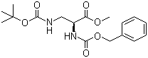 structure of CAS# 58457-98-0, (S)-2-N-Cbz-3-N-Boc-丙酸甲酯