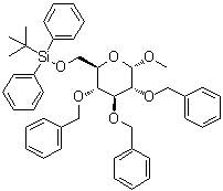 CAS 登录号：58479-67-7, 甲基 6-O-[(叔丁基)二苯基硅烷基]-2,3,4-三-O-(苯基甲基)-alpha-D-吡喃葡萄糖苷