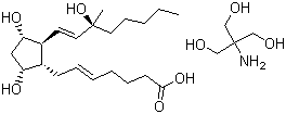 structure of CAS# 58551-69-2, 卡前列素氨基丁三醇