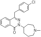 CAS 登录号：58581-89-8, 氮卓斯汀, 4-[(4-氯苯基)甲基]-2-(六氢-1-甲基-1H-氮杂卓-4-基)二氮杂萘酮