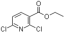 structure of CAS# 58584-86-4, 2,6-二氯烟酸乙酯