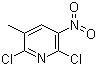 structure of CAS# 58596-88-6, 2,6-二氯-3-甲基-5-硝基吡啶