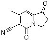 structure of CAS# 58610-63-2, 1,2,3,5-四氢-7-甲基-1,5-二氧代-6-吲哚嗪甲腈