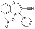 CAS # 5866-53-5, 5-(acetyloxy)-4-phenyl-1-Benzothiepin-3-carbonitrile, (3-cyano-4-phenyl-1-benzothiepin-5-yl) acetate