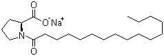CAS 登录号：58725-33-0, N-十六碳酰-L-脯氨酸钠, 1-棕榈酰-L-脯氨酸钠