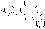 structure of CAS# 5874-73-7, N-叔丁氧羰基-L-亮氨酰基-L-苯丙氨酸甲酯