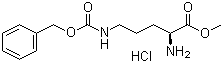 structure of CAS# 5874-75-9, N5-苄氧羰基-L-鸟氨酸甲酯盐酸盐