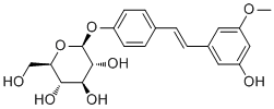 CAS 登录号：58762-96-2, Pinostilbenoside, beta-D-葡萄糖苷 4-[(1E)-2-(3-羟基-5-甲氧基苯基)乙烯基]苯