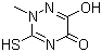 structure of CAS# 58909-39-0, 2,5-二氢-6-羟基-2-甲基-5-氧-3-巯基-1,2,4-三嗪