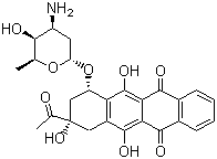 structure of CAS# 58957-92-9, Idarubicin