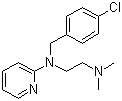 CAS 登录号：59-32-5, 氯吡拉敏, 氯吡胺, 2-[(4-氯苄基)[2-(二甲基氨基)乙基]氨基]吡啶