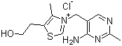 CAS 登录号：59-43-8, 维生素 B1, 核黄素, 盐酸硫胺, 3-((4-氨基-2-甲基-5-嘧啶基)甲基)-5-(2- 羟基乙基)-4-甲基噻唑氯化物