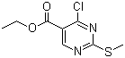 structure of CAS# 5909-24-0, 4-氯-2-甲硫基嘧啶-5-羧酸乙酯