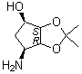 structure of CAS# 592533-90-9, (3aS,4R,6S,6aR)-6-氨基四氢-2,2-二甲基-4H-环戊烷并-1,3-二恶茂-4-醇