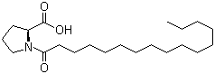 structure of CAS# 59441-32-6, 1-(1-氧代十六烷基)-L-脯氨酸
