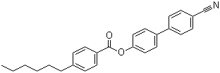 structure of CAS# 59443-81-1, 4'-己基苯甲酸 4-氰基联苯酯