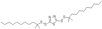 CAS 登录号：59656-20-1, 2,5-双(叔十二烷基二硫基)-1,3,4-噻二唑