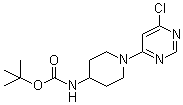 CAS # 596817-50-4, [1-(6-Chloro-4-pyrimidinyl)-4-piperidinyl]carbamic acid tert-butyl ester