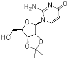 CAS # 5975-05-3, 2-Amino-1-[2,3-O-(1-methylethylidene)-beta-D-ribofuranosyl]-4(1H)-pyrimidinone, 2',3'-O-Isopropylideneisocytidine