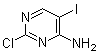 structure of CAS# 597551-56-9, 2-氯-5-碘-4-嘧啶胺