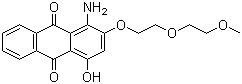 CAS 登录号：59787-78-9, 分散红 53, 1-氨基-4-羟基-2-[2-(2-甲氧基乙氧基)乙氧基]-9,10-蒽醌
