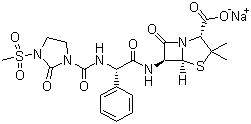 structure of CAS# 59798-30-0, 美洛西林钠