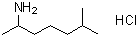 structure of CAS# 5984-59-8, 2-Amino-6-methylheptane hydrochloride