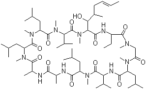 CAS 登录号：59865-13-3, 环孢菌素, 环孢素, 环胞霉素 A