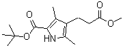4-[2-(甲氧羰基)乙基]-3,5-二甲基-1H-吡咯-2-羧酸叔丁酯分子结构 (CAS 60024-89-7)
