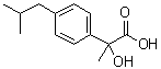 structure of CAS# 60057-62-7, alpha-Hydroxy-alpha-methyl-4-(2-methylpropyl)benzeneacetic acid