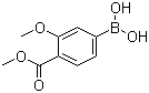 structure of CAS# 603122-41-4, 3-甲氧基-4-甲氧基羰基苯硼酸