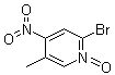 structure of CAS# 60323-98-0, 2-溴-5-甲基-4-硝基吡啶 1-氧化物