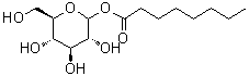 CAS 登录号：60415-65-8, D-吡喃葡萄糖 1-辛酸酯