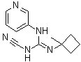 CAS 登录号：60560-05-6, N-氰基-N'-(1-甲基环丁基)-N''-3-吡啶基胍