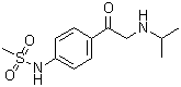 CAS 登录号：60735-85-5, N-[4-[2-[(1-甲基乙基)氨基]乙酰基]苯基]甲烷磺酰胺