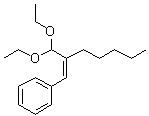 structure of CAS# 60763-41-9, [2-(二乙氧基甲基)-1-庚烯-1-基]苯