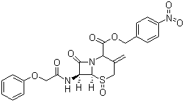 CAS # 60771-27-9, 4-Nitrobenzyl [2R-(2alpha,5beta,6alpha,7beta)]-3-methylene-8-oxo-7-(phenoxyacetamido)-5-thia-1-azabicyclo[4.2.0]octane-2-carboxylate 5-oxide