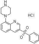 CAS 登录号：607742-55-2, 3-苯磺酰基-8-(哌嗪-1-基)喹啉盐酸盐