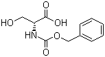 N-苄氧羰基-D-丝氨酸分子结构 (CAS 6081-61-4)