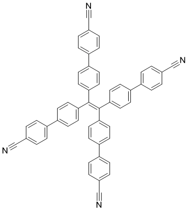 structure of CAS# 608129-43-7, 4',4''',4''''',4'''''''-(乙烯-1,1,2,2-四基)四(([1,1'-联苯]-4-甲腈))