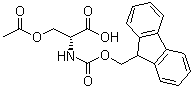 structure of CAS# 608512-87-4, N-[芴甲氧羰基]-D-丝氨酸乙酸酯