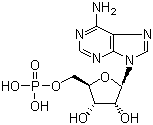 CAS 登录号：61-19-8, 5'-腺嘌呤核苷酸, 5'-腺嘌呤核甙酸, 磷酸腺苷, 腺苷酸