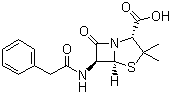 CAS 登录号：61-33-6, 青霉素, 苄青霉素, 青霉素 G, 盘尼西林, (2S,5R,6R)-3,3-二甲基-6-(2-苯乙酰氨基)-7-氧代-4-硫杂-1-氮杂双环[3.2.0]庚烷-2-甲酸