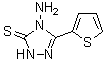 structure of CAS# 61019-27-0, 4-氨基-2,4-二氢-5-(2-噻吩基)-3H-1,2,4-三唑-3-硫酮