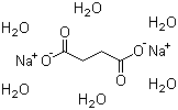 structure of CAS# 6106-21-4, 丁二酸二钠(六水) 