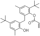 CAS 登录号：61167-58-6, 抗氧剂 3052, 2-(2-羟基-3-叔丁基-5-甲基苄基)-4-甲基-6-叔丁基苯基丙烯酸酯