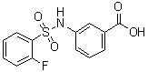 3-[[(2-Fluorophenyl)sulfonyl]amino]benzoic acid molecular structure (CAS 612041-66-4)