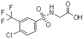 structure of CAS# 612043-42-2, N-[[4-氯-3-(三氟甲基)苯基]磺酰基]甘氨酸