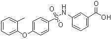 structure of CAS# 612045-19-9, 3-[[[4-(2-Methylphenoxy)phenyl]sulfonyl]amino]benzoic acid
